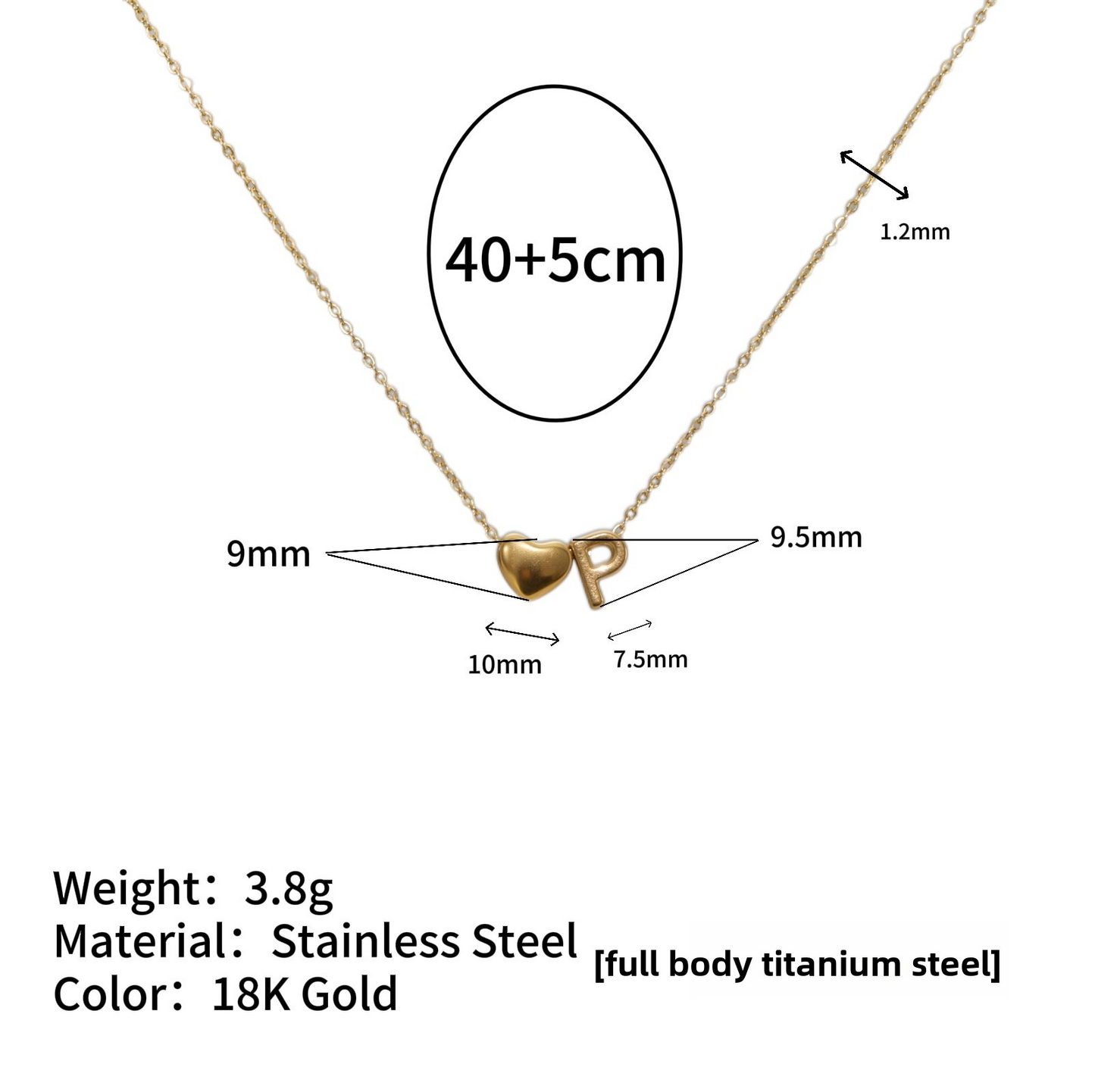 Tiny Initial Necklaces 14k Golden Heart Letter A-Z Necklace Dainty Heart Name Necklace Personalized Initial Tag Pendant Birthday Gifts Anniversary Gifts Jewelry for Women Girls Christmas Gifts