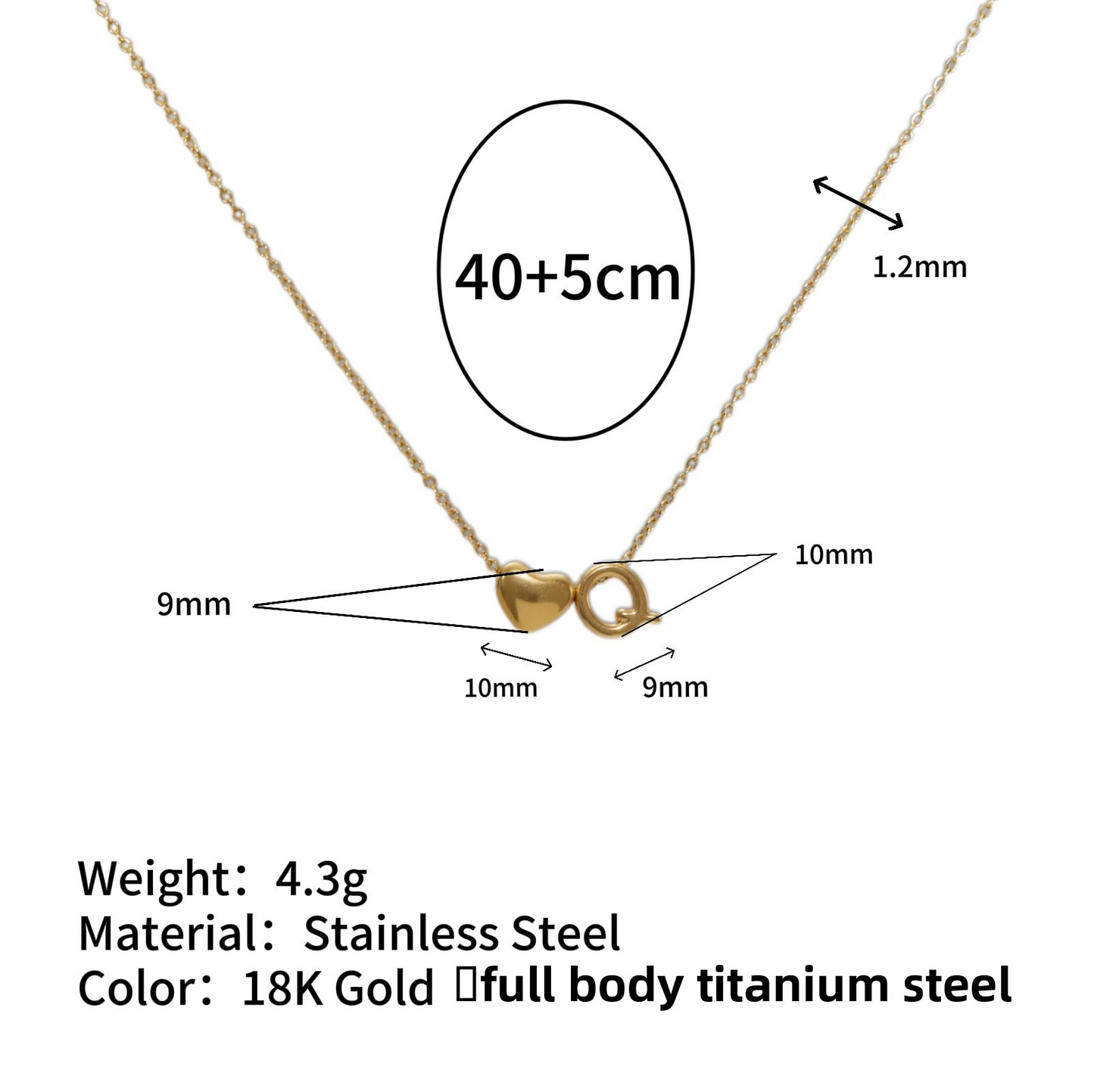 Tiny Initial Necklaces 14k Golden Heart Letter A-Z Necklace Dainty Heart Name Necklace Personalized Initial Tag Pendant Birthday Gifts Anniversary Gifts Jewelry for Women Girls Christmas Gifts