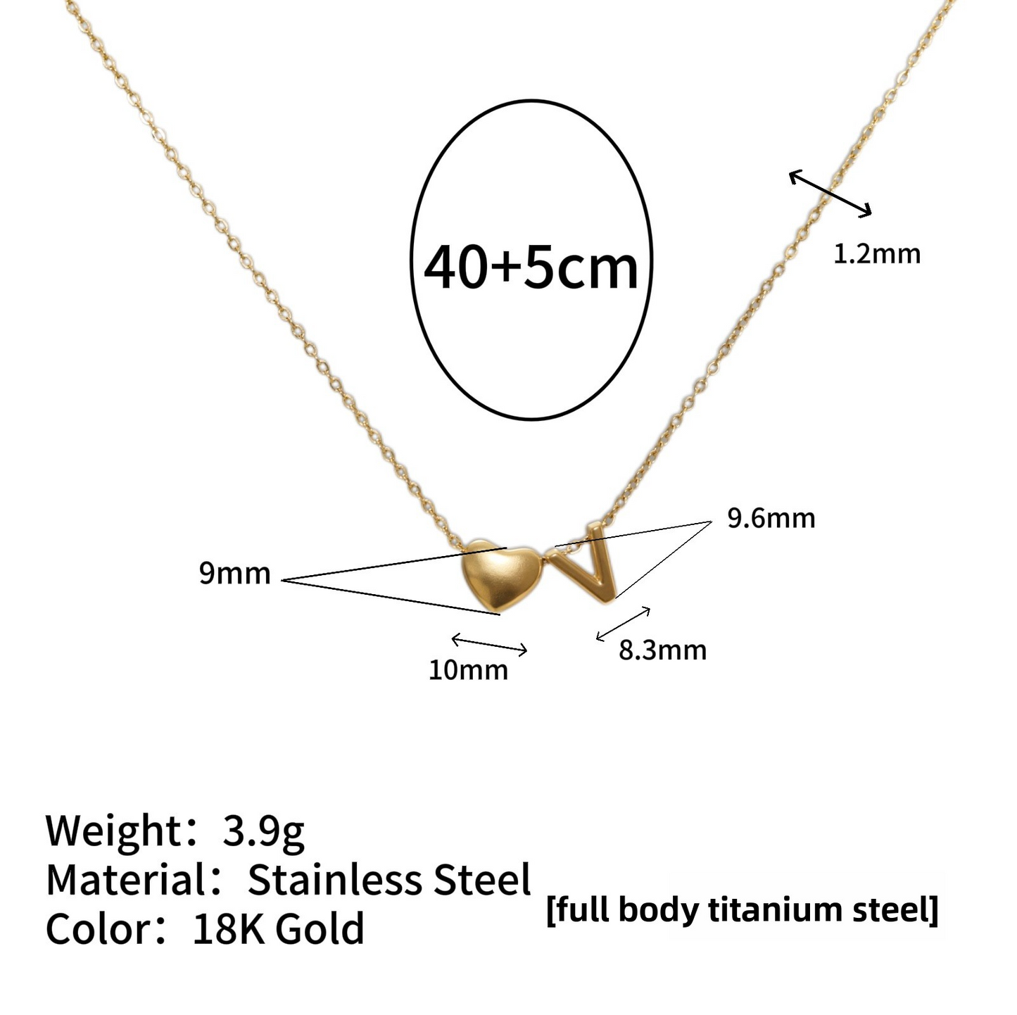 Tiny Initial Necklaces 14k Golden Heart Letter A-Z Necklace Dainty Heart Name Necklace Personalized Initial Tag Pendant Birthday Gifts Anniversary Gifts Jewelry for Women Girls Christmas Gifts