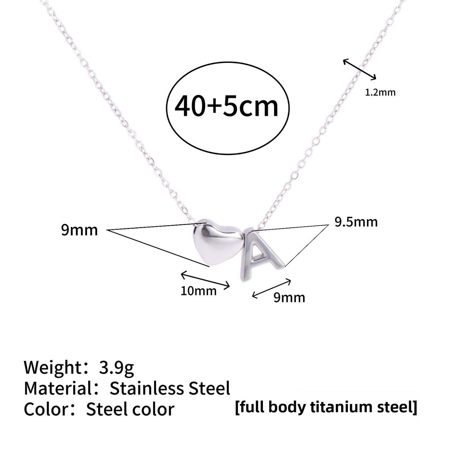 Tiny Initial Necklaces 14k Golden Heart Letter A-Z Necklace Dainty Heart Name Necklace Personalized Initial Tag Pendant Birthday Gifts Anniversary Gifts Jewelry for Women Girls Christmas Gifts