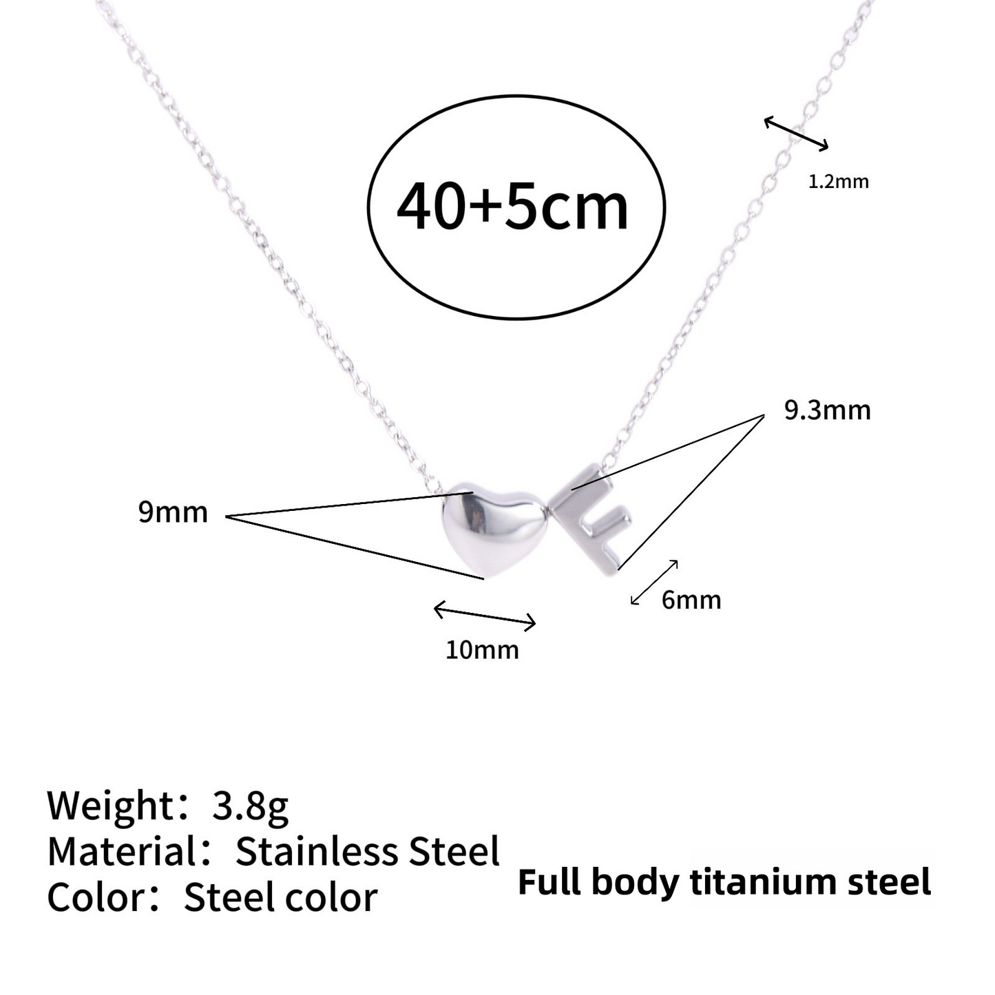 Tiny Initial Necklaces 14k Golden Heart Letter A-Z Necklace Dainty Heart Name Necklace Personalized Initial Tag Pendant Birthday Gifts Anniversary Gifts Jewelry for Women Girls Christmas Gifts