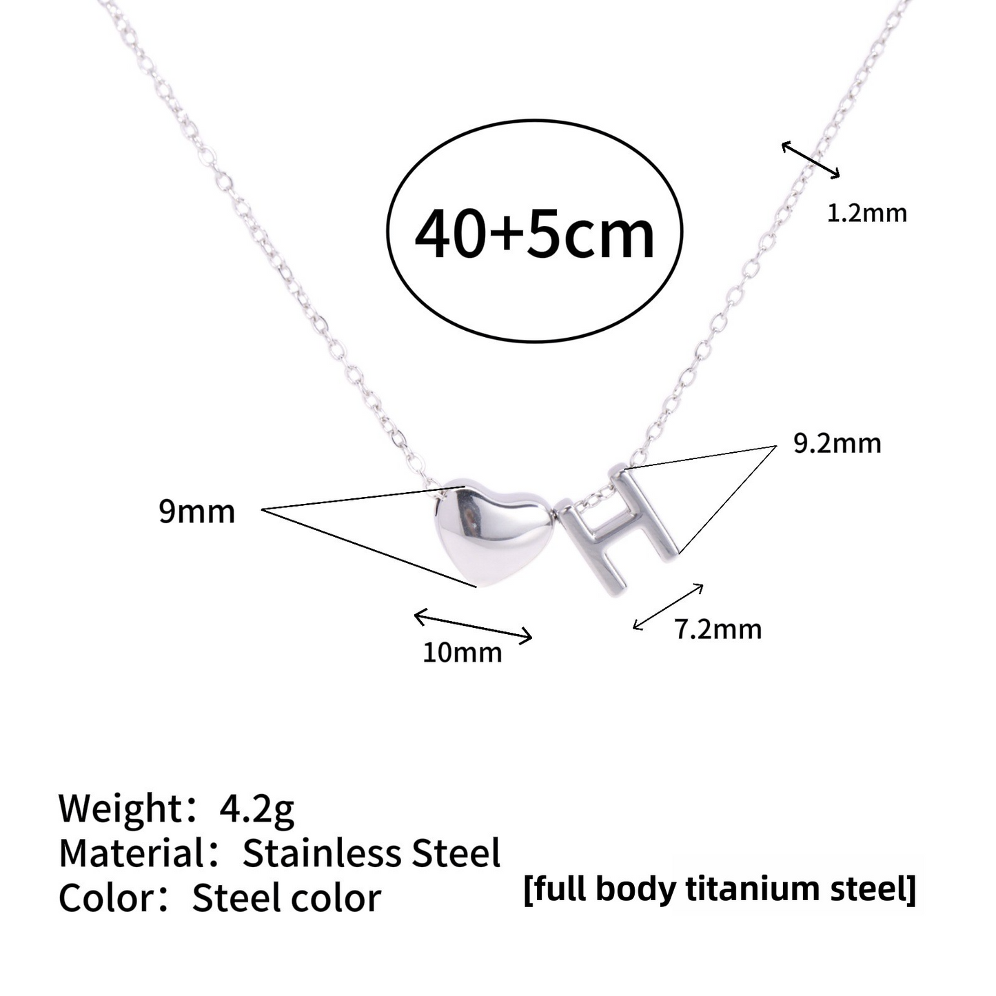 Tiny Initial Necklaces 14k Golden Heart Letter A-Z Necklace Dainty Heart Name Necklace Personalized Initial Tag Pendant Birthday Gifts Anniversary Gifts Jewelry for Women Girls Christmas Gifts