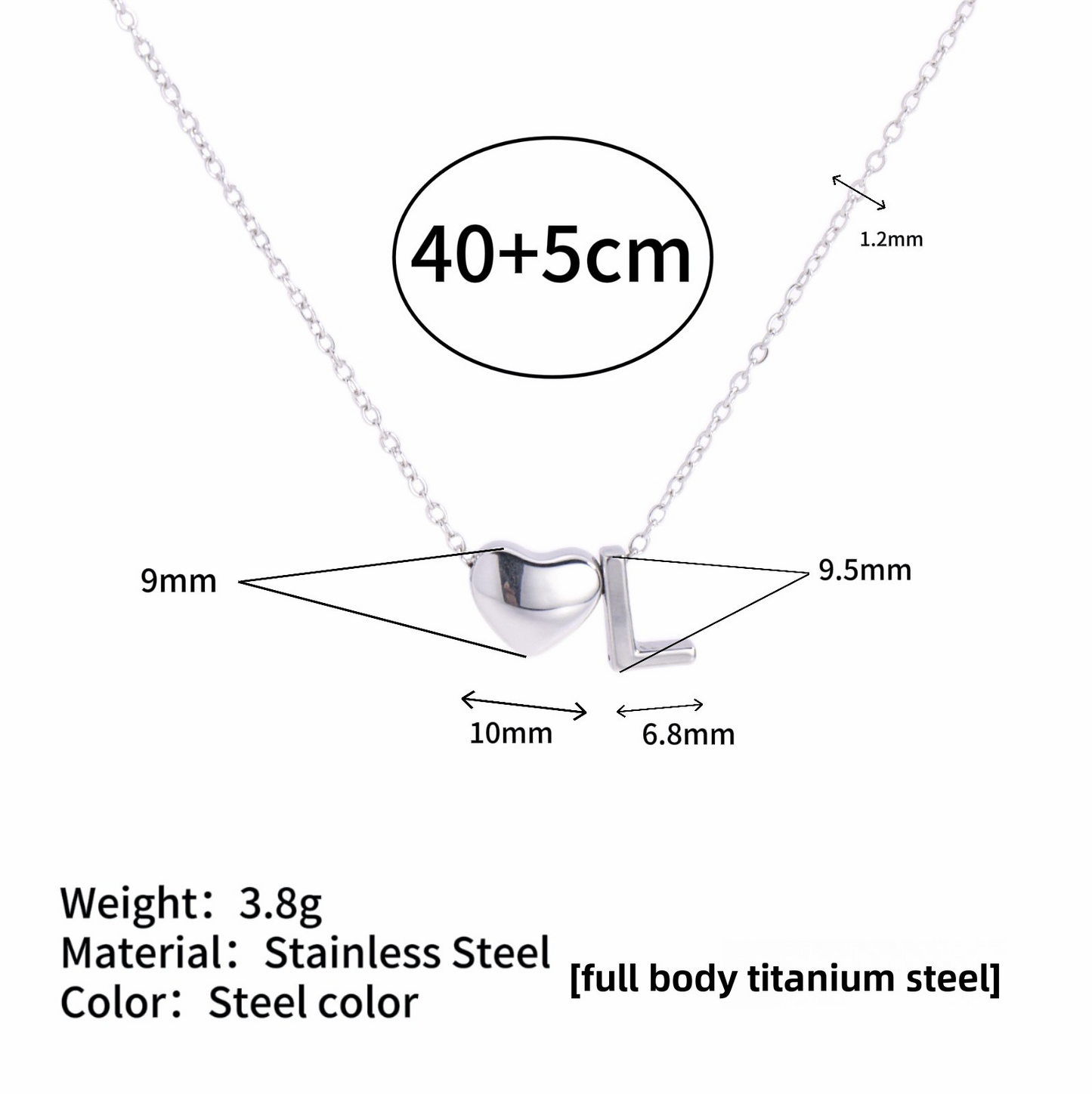 Tiny Initial Necklaces 14k Golden Heart Letter A-Z Necklace Dainty Heart Name Necklace Personalized Initial Tag Pendant Birthday Gifts Anniversary Gifts Jewelry for Women Girls Christmas Gifts