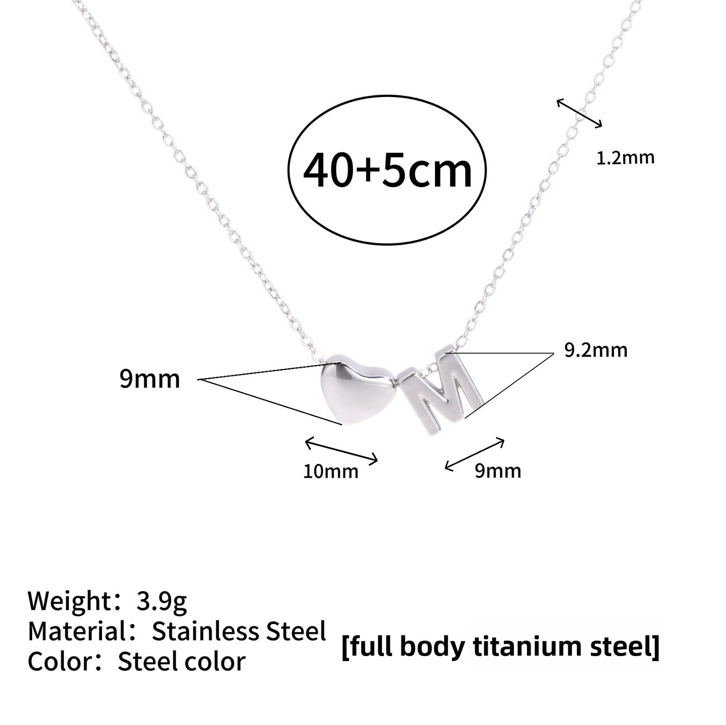 Tiny Initial Necklaces 14k Golden Heart Letter A-Z Necklace Dainty Heart Name Necklace Personalized Initial Tag Pendant Birthday Gifts Anniversary Gifts Jewelry for Women Girls Christmas Gifts