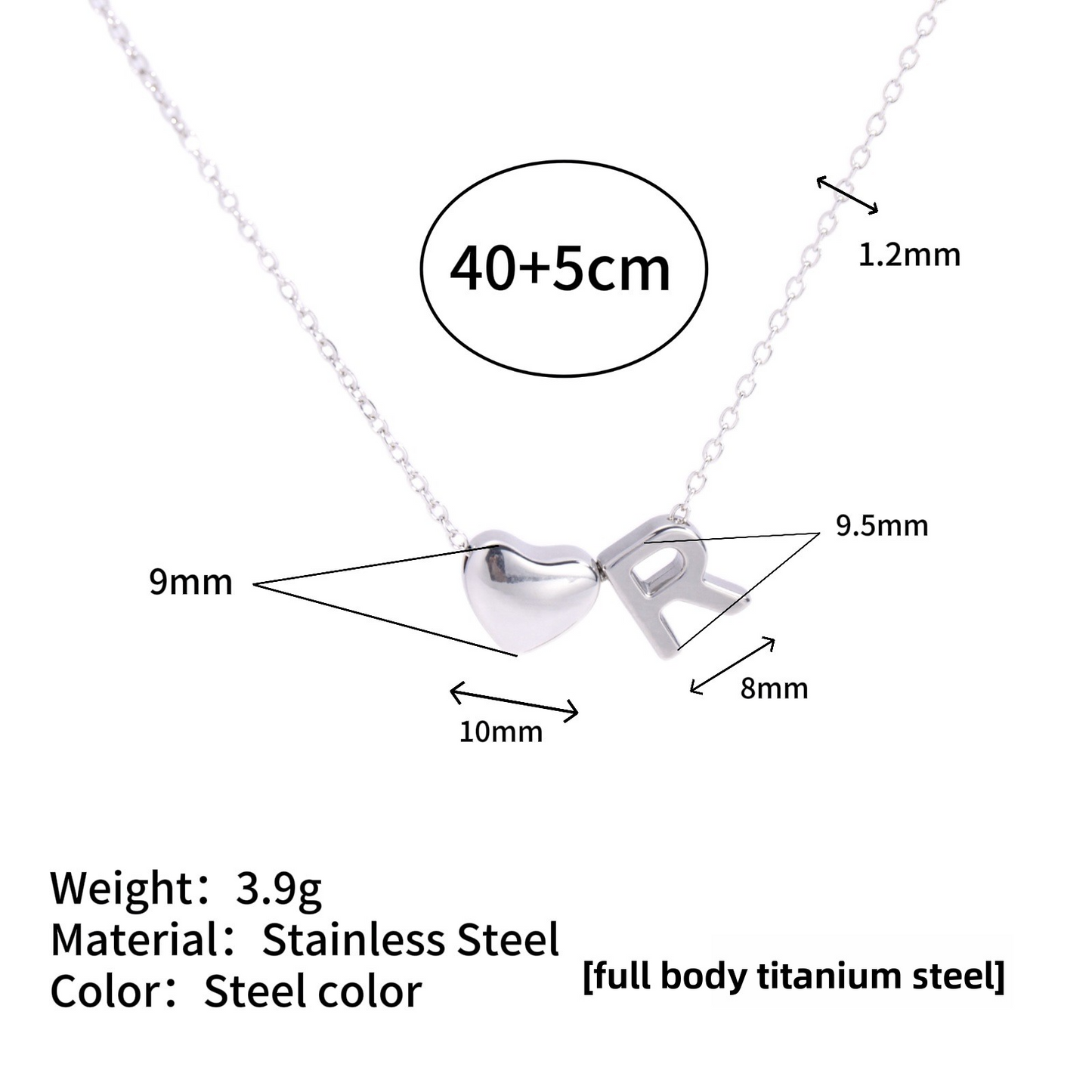 Tiny Initial Necklaces 14k Golden Heart Letter A-Z Necklace Dainty Heart Name Necklace Personalized Initial Tag Pendant Birthday Gifts Anniversary Gifts Jewelry for Women Girls Christmas Gifts