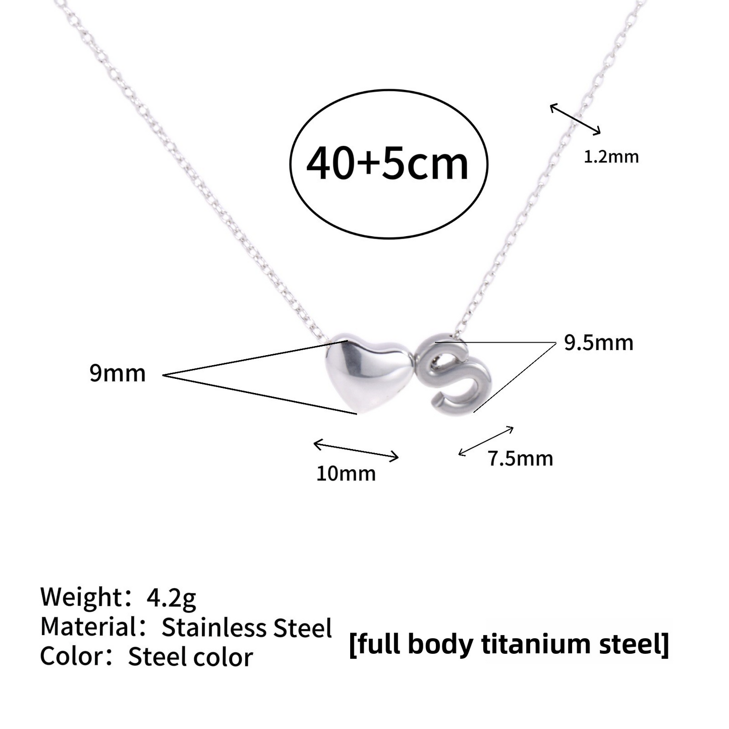 Tiny Initial Necklaces 14k Golden Heart Letter A-Z Necklace Dainty Heart Name Necklace Personalized Initial Tag Pendant Birthday Gifts Anniversary Gifts Jewelry for Women Girls Christmas Gifts