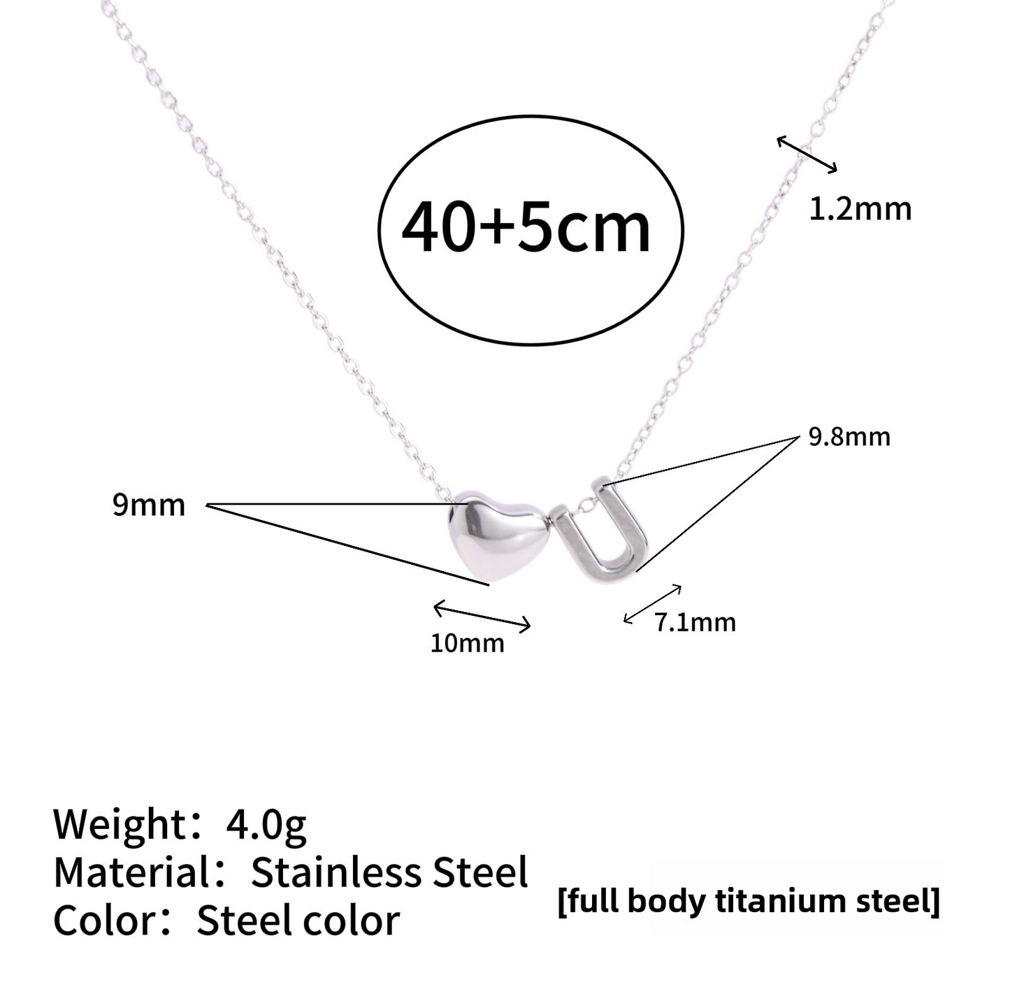 Tiny Initial Necklaces 14k Golden Heart Letter A-Z Necklace Dainty Heart Name Necklace Personalized Initial Tag Pendant Birthday Gifts Anniversary Gifts Jewelry for Women Girls Christmas Gifts