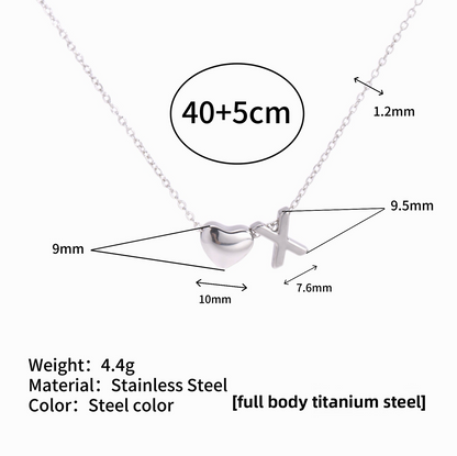 Tiny Initial Necklaces 14k Golden Heart Letter A-Z Necklace Dainty Heart Name Necklace Personalized Initial Tag Pendant Birthday Gifts Anniversary Gifts Jewelry for Women Girls Christmas Gifts