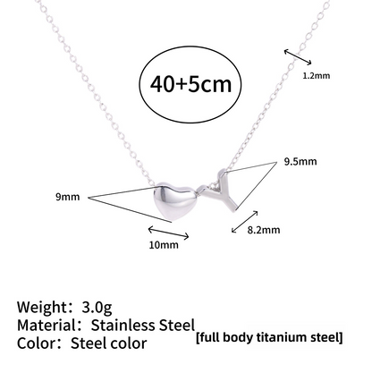 Tiny Initial Necklaces 14k Golden Heart Letter A-Z Necklace Dainty Heart Name Necklace Personalized Initial Tag Pendant Birthday Gifts Anniversary Gifts Jewelry for Women Girls Christmas Gifts