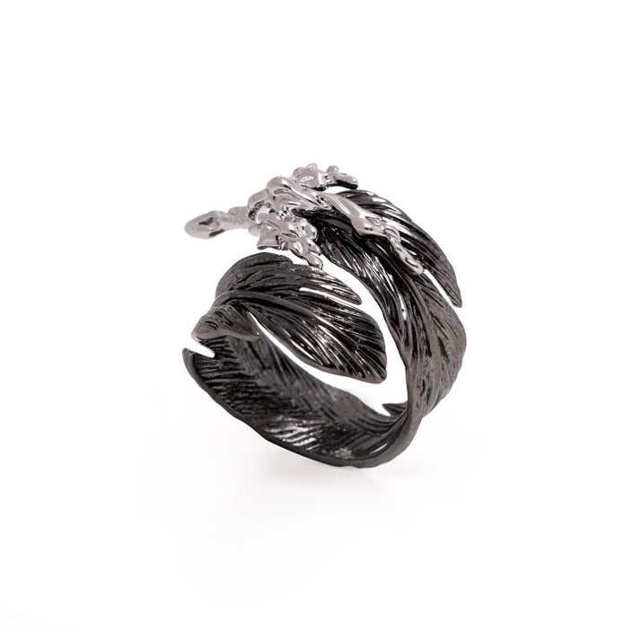 Engraved Angel Feather Ring Gift Set