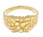 14K SOLID GOLD YELLOW CLASSIC NUGGET RING (MED,LG)